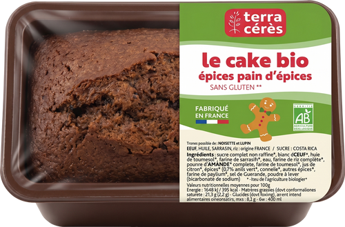 Terra Cérès - Cake pain d'épices bio - 200g - 3770006030093