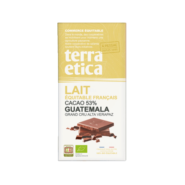 Terra Etica - Chocolat au lait 53% Nicaragua bio - 100g