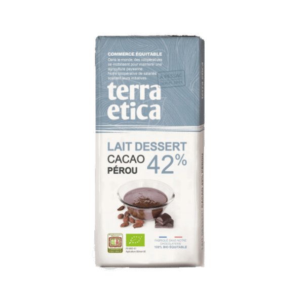 Terra Etica - Chocolat au lait dessert 42% bio - 200g