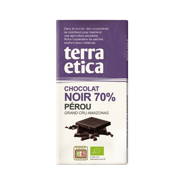 Terra Etica - Chocolat noir 70% Pérou bio - 100g