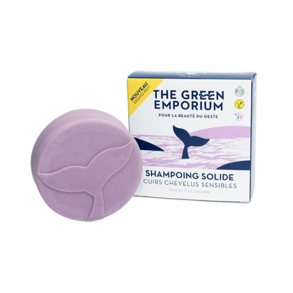 The Green Emporium - Shampoing solide cuirs chevelus sensibles à la lavande - 85ml