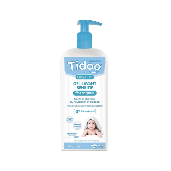 Tidoo - Gel lavant sensitif corps et cheveux bébé bio - 475ml