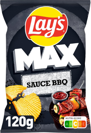 Chips ondulées Max saveur barbecue - 120g