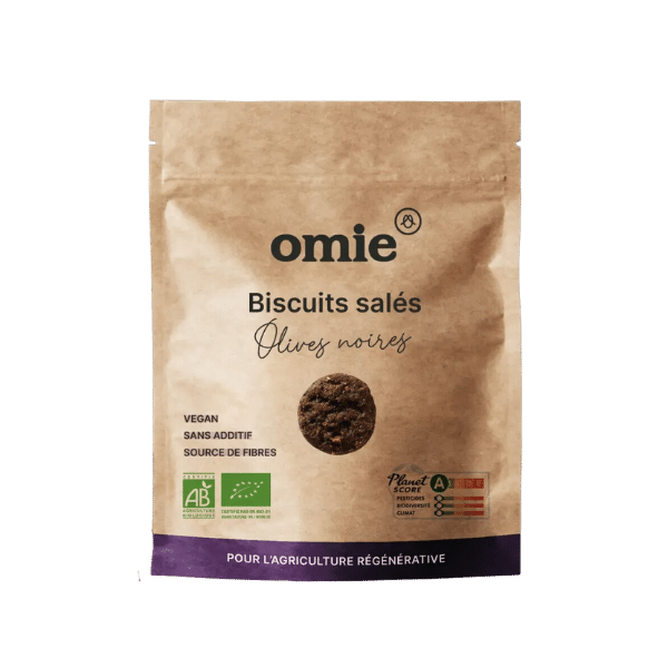 Biscuits salés aux olives bio - 100g - Omie