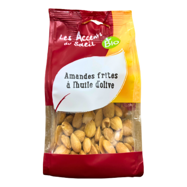 Amandes frites à l'huile d'olive bio - 125g