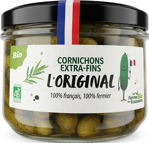 Cornichons extra-fins l'original bio - 240g