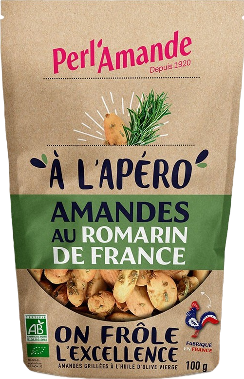 Amandes au romarin de Provence bio - 100g