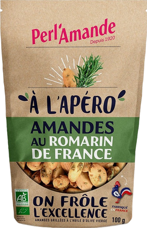 Amandes au romarin de Provence bio - 100g