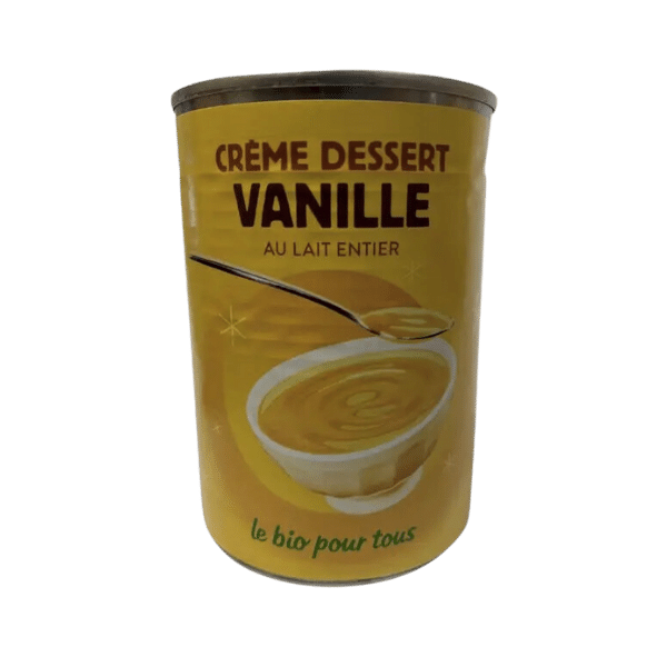 Crème dessert vanille au lait entier bio - 400g - Bio Pour Tous