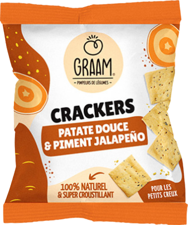 Crackers patate douce et piment jalapeno - 30g