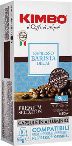 Café nespresso décaféiné intensité 9 - 10 capsules