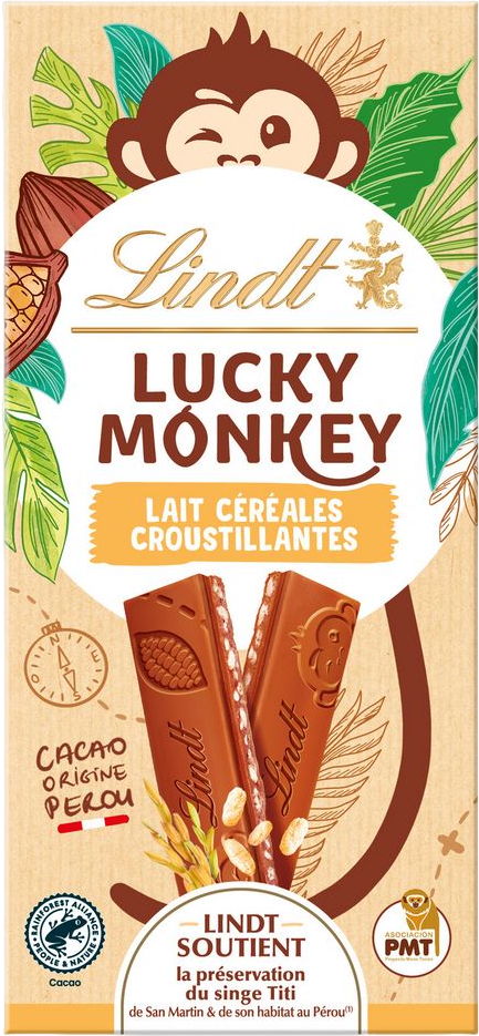 Tablette de chocolat au lait céréales croustillantes - 100g