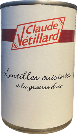 Lentilles cuisinées à la graisse d'oie- 400g