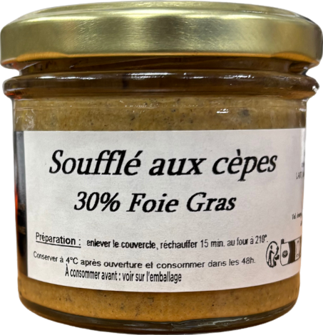 Soufflé aux cèpes (30% foie gras) - 80g