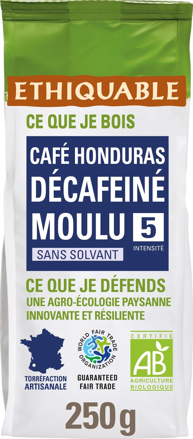 Café Moulu Décaféiné Ethiopie Bio - 250g