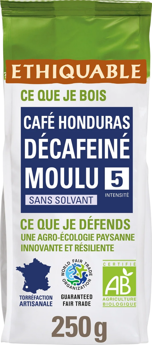 Café Moulu Décaféiné Ethiopie Bio - 250g