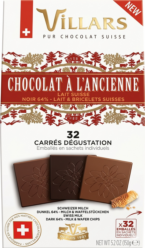 Villars maître chocolatier  - Chocolat à l'ancienne carrés dégustation - 150g - 7610036018080