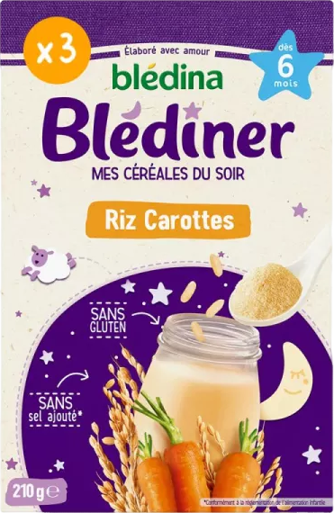 Mes céréales du soir riz carottes - 210g