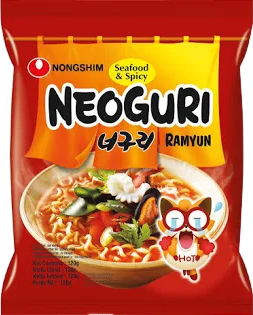 Lot de 20 sachets de nouilles ramen coréennes saveur fruits de mer épicé - 120g