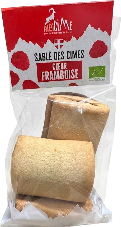 Sablé des cimes cœur framboise bio - 150g