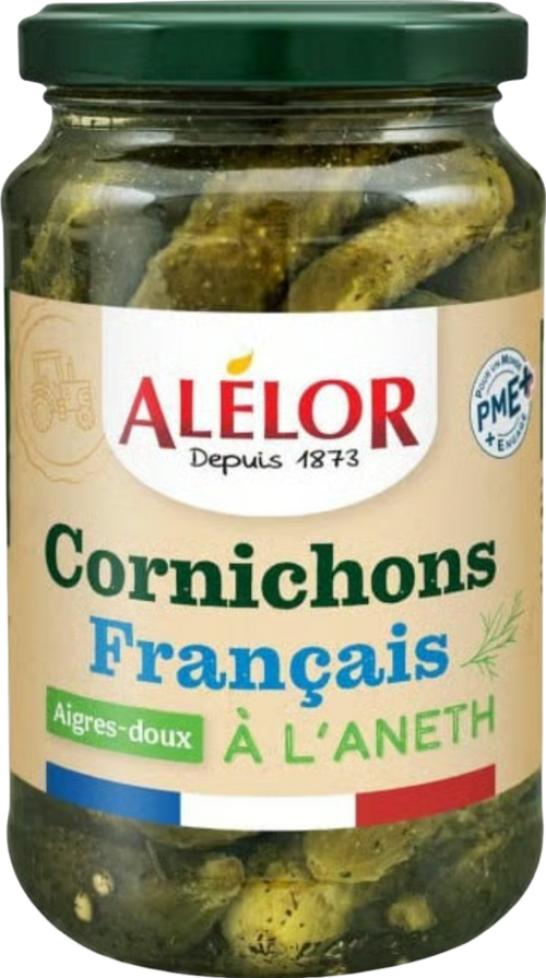 Cornichons aigre doux à l'aneth - 350g