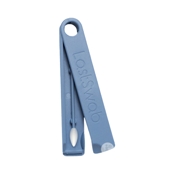 Coton-tige embout lisse réutilisable bleu - 1 unité