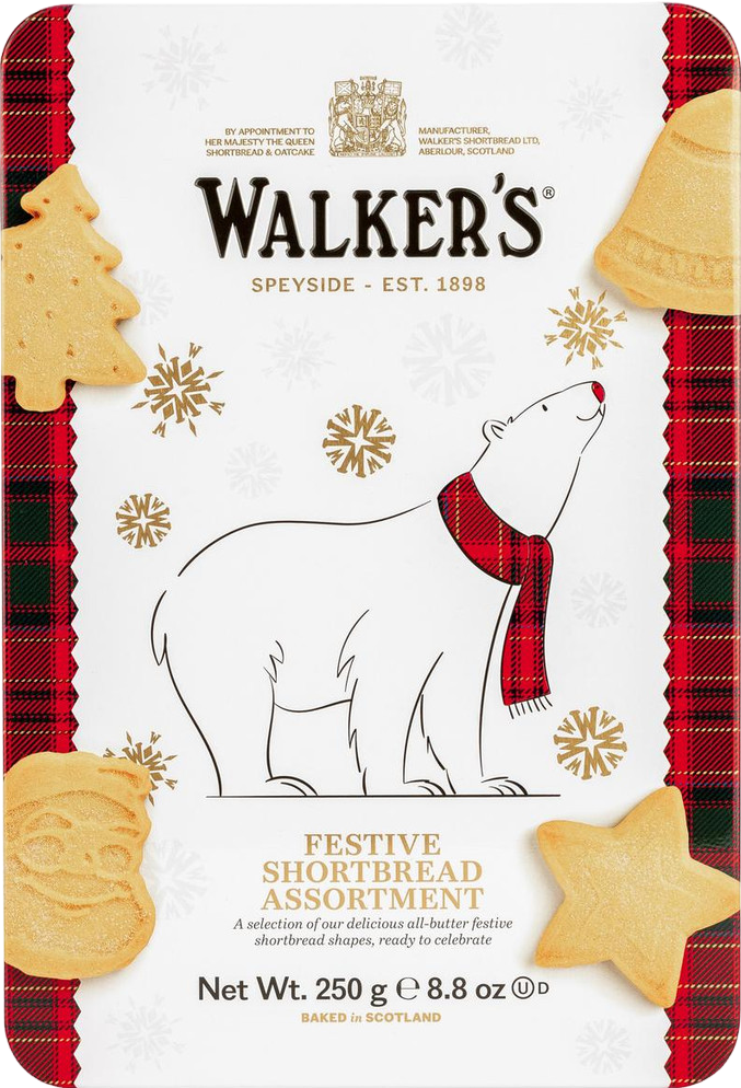 Walker's - Assortiment de sablés festifs Boîte Ours Polaire - 250G - 039047019881