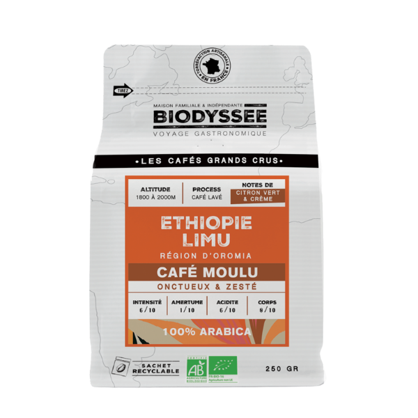 Café moulu grand cru d'Éthiopie bio - 250g