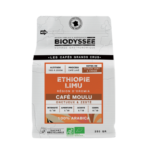 Café moulu grand cru d'Éthiopie bio - 250g
