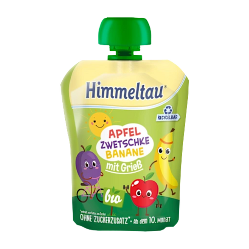 Compote pomme, prune et banane avec céréales - 90g