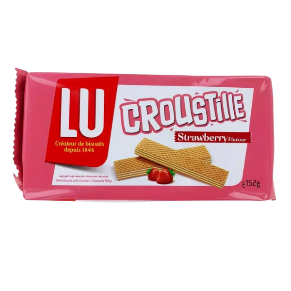 Biscuits Croustille fourrés saveur fraise - 152g