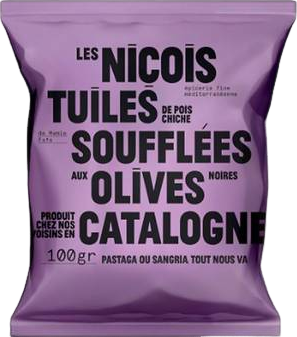 Tuiles soufflés de pois chiches à l'olive - 100g
