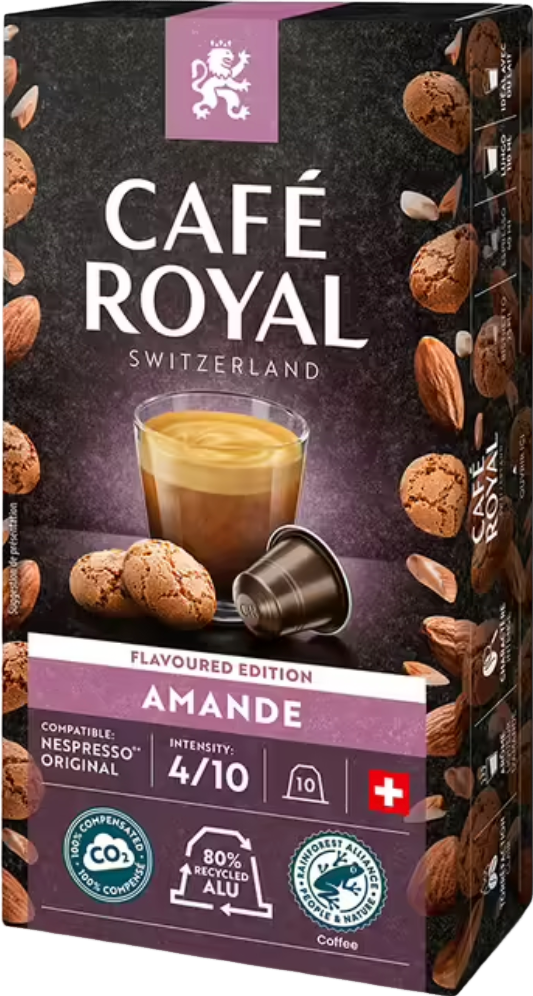 Café amande intensité 4 - 10 capsules compatibles Nespresso