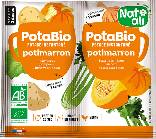 Potage instantané au potimarron bio - sachet 2x8.5g