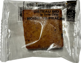 Gâteau bio praline noisette - 30g