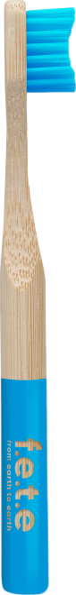 Brosse à dents en bambou bleue pour enfant