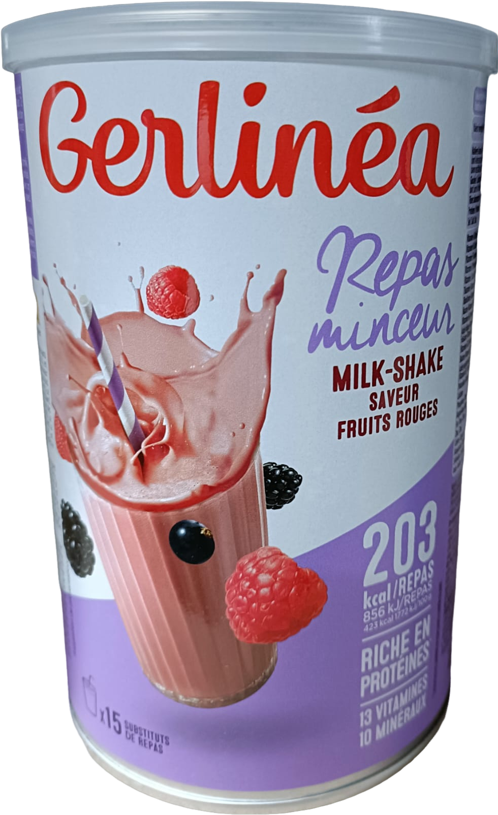 Milkshake minceur saveur fruits rouge - 436g