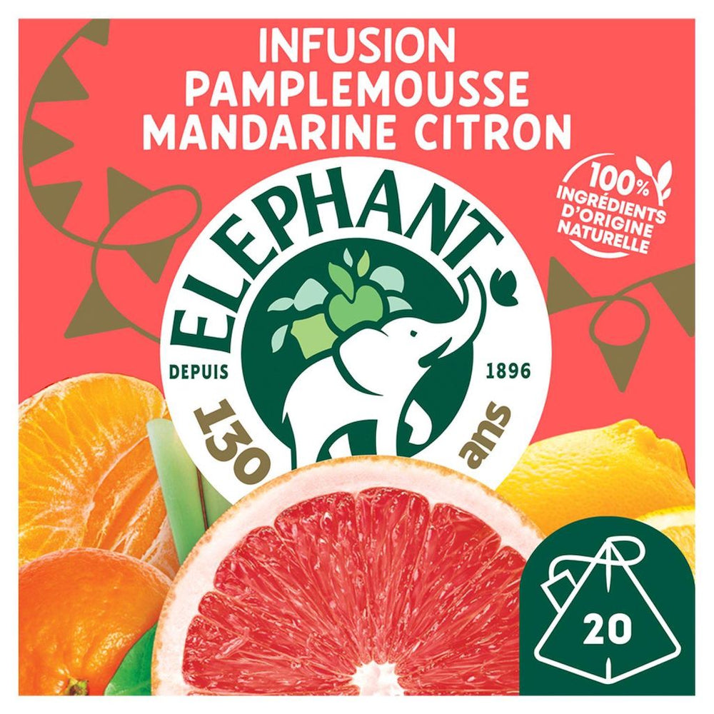 Infusion pamplemousse mandarine citron - 20 sachets - 38g