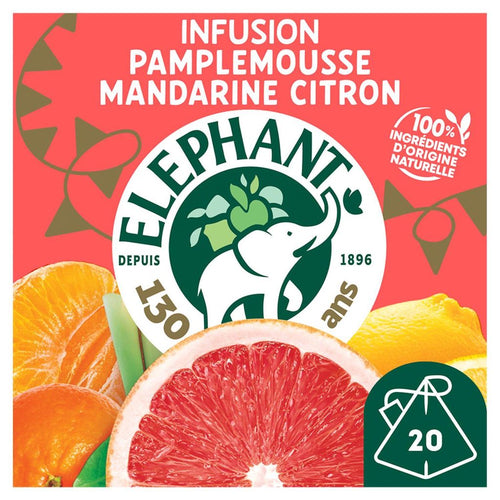 Infusion pamplemousse mandarine citron - 20 sachets - 38g