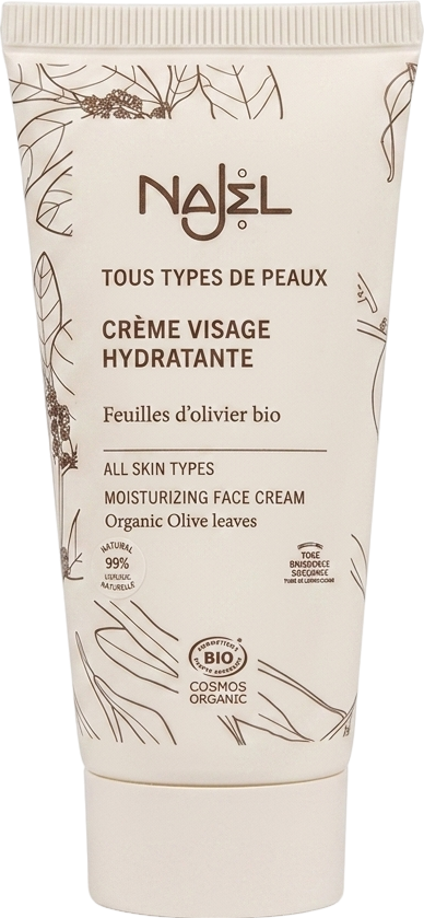 Crème hydratante visage tous types de peaux bio - 50ml