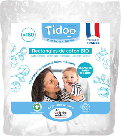 Rectangles de coton bio x 180