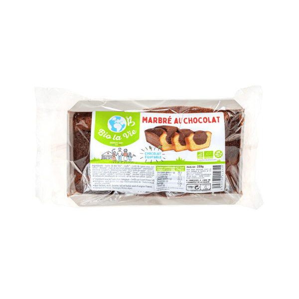 Cake marbré au chocolat bio - 220g - Bio La Vie