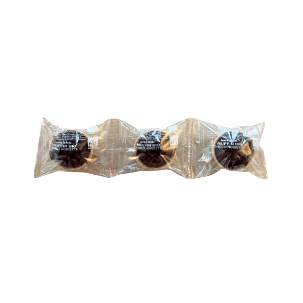 3 mini-muffins chocolat noisette bio - 3x55g