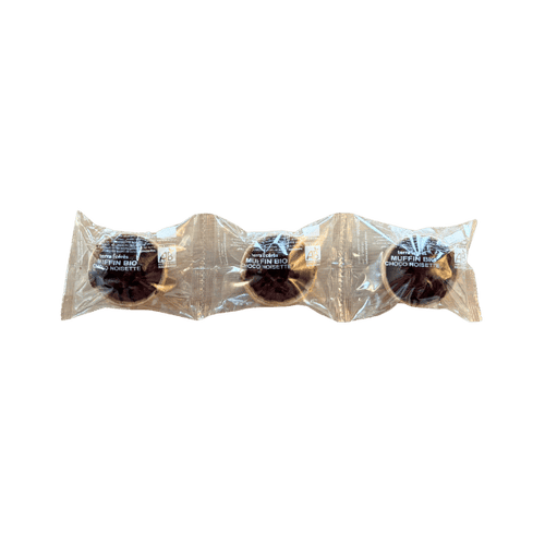 3 mini-muffins chocolat noisette bio - 3x55g