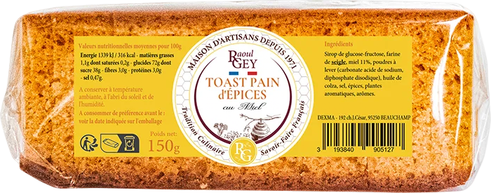 Toast pain d'épices - 150g