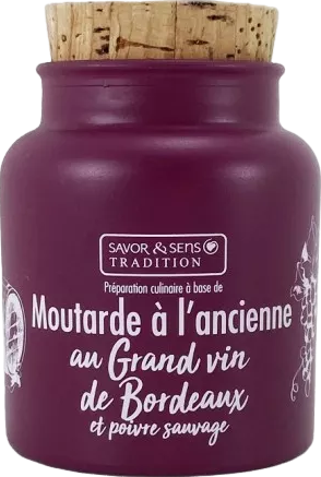 Moutard vin de bordeaux et poivre sauvage - 130g