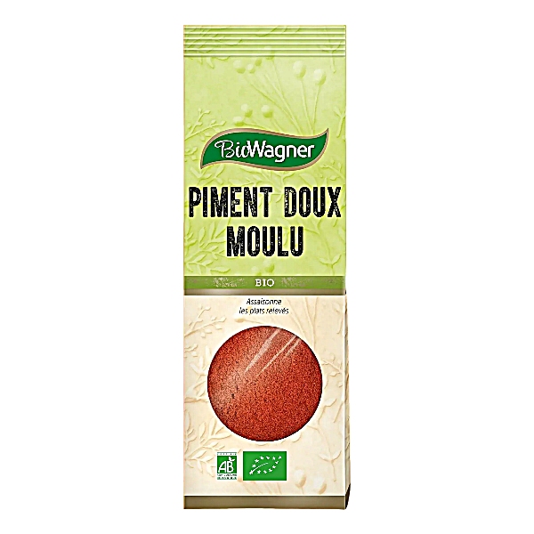 Piment doux moulu en sachet bio - 45g