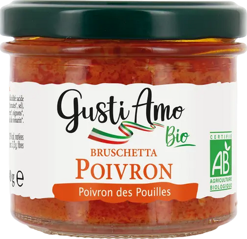 Bruschetta au poivron bio - 100g