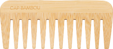 Peigne sans manche et dents larges en bambou