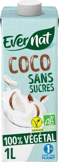 Boisson végétale coco sans sucres bio - 1L